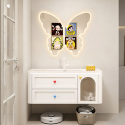 New Dopamine Smart Bathroom Cabinet with Integrated Ceramic Basin, Washbasin Cabinet Combination for Bathroom
