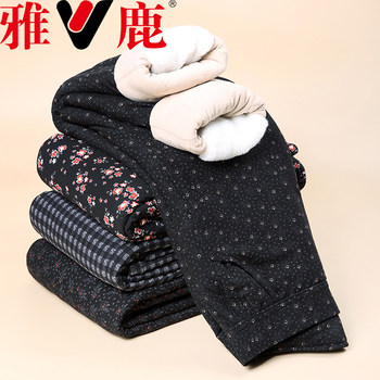 
Yalu mom velvet thickened large size warm cotton pants
