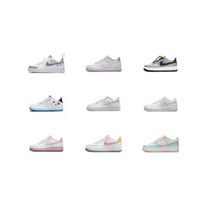 
[Climbing] Nike Air Force 1 leather casual comfortable shock-absorbing low-top children's sneakers black and white