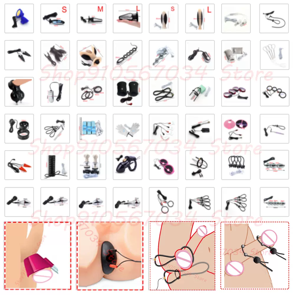 SM Electric Shock Sex Toy Cock Ring,Estim Penis Plug,Eectros-Taobao