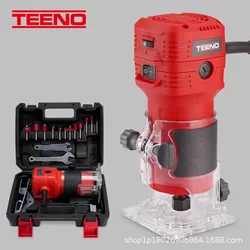 Woodworking Small Trimming Machine, Household Electric Tool, Multi-Functional Professional Engraving Machine, Slotting Machine, Milling Cutter Set