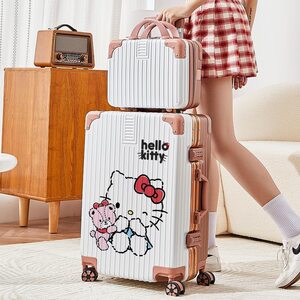 
hellokitty new KT cat suitcase women's trolley suitcase 20 inches student password leather suitcase 24 inches