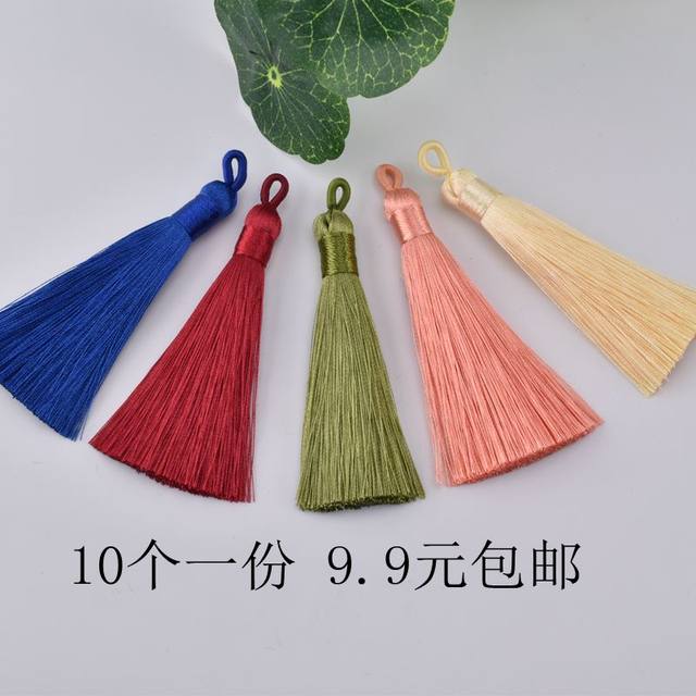 Coil tassel tassel 8cm without lanyard mini tassel DIY handmade material Chinese knot jewelry accessories