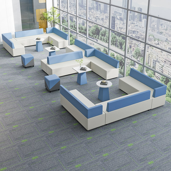 
Creative corner sofa office reception and party leisure and lounge area negotiation sofa simple modern tea table