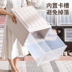 Storage Box Drawer-Type Plastic Clothing Storage Box Transparent Clothes Wardrobe Storage Organizer Underwear Storage Cabinet