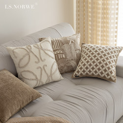 Cream-Style Pillow with a High-End Feel, Home Cushion, Model Room, Light Luxury Pillowcase, Quiet Luxury Style, Living Room Sofa Cushion