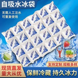 Water-Free Self-Absorbing Ice Pack Bag for Express Delivery, Reusable for Home, Commercial, and Aviation Use, Suitable for Fresh-Keeping and Freezing