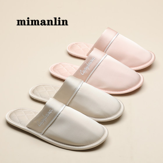 Advanced Four Seasons Couple Slipper Women's Anti -slip Spring, Autumn Summer, indoor home home, non -slip, silent, silent Baotou slippers