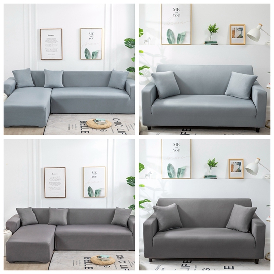 Bunaxin Elastic Universal Sofa Cover Solid Color, Full Coverage