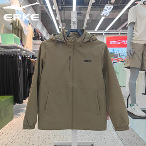 
Hongxing Erke jacket men's 2024 autumn new product outdoor leisure hooded sports windbreaker men 11224301006