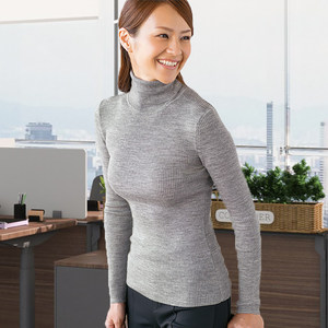 打底羊毛衫女士 纯羊毛美利奴罗纹黑白灰色高领毛衣精纺春秋薄款