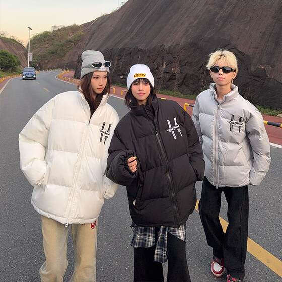 126kid original American retro embroidery cotton clothing men and women winter couples national tide brand cotton jacket outer jacket
