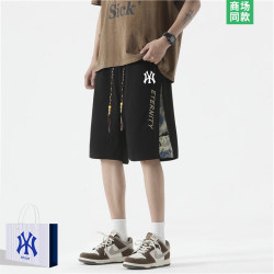 Men's embroidered quarter pants summer trendy shorts