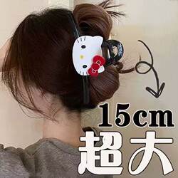 Cute Style Hello Kitty Kitten Claw Clip, Extra-Large Hair Clip, Sweet and Gentle on Hair, Shark Clip Hair Accessory for the Back of the Head