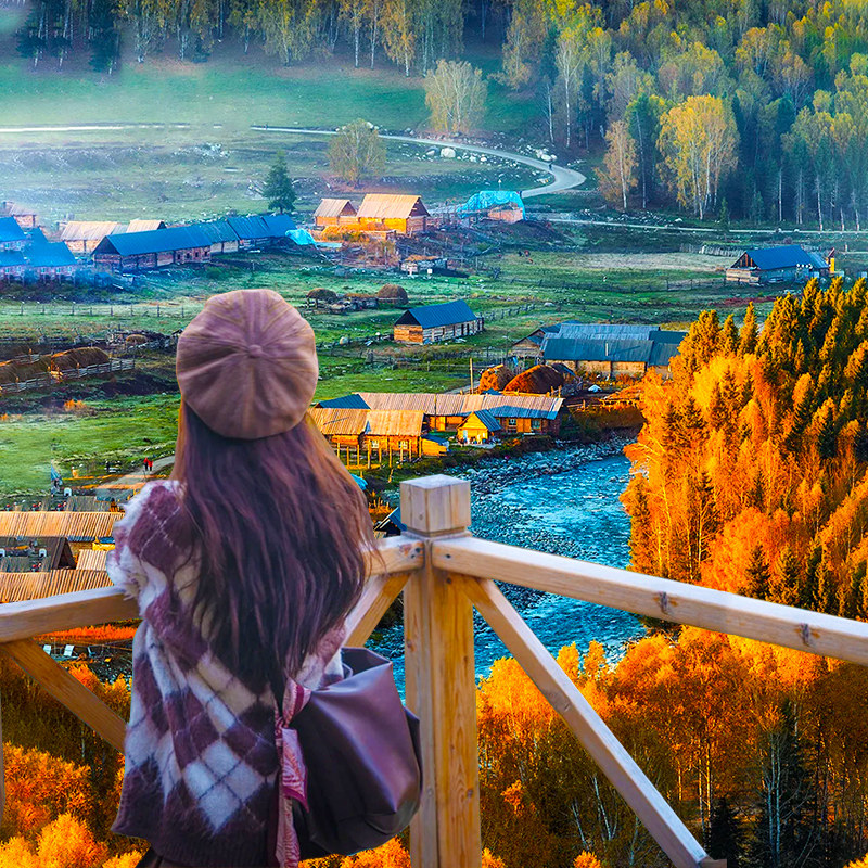 【双景区住宿】2-6人新疆旅游8天7晚跟团游喀纳斯赛里木湖禾木村