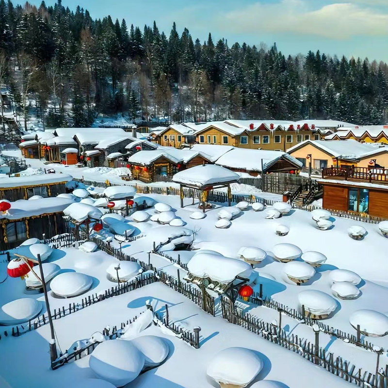 东北跟团游哈尔滨雪乡旅游行长白山延吉冰雪大世界纯玩6天5晚