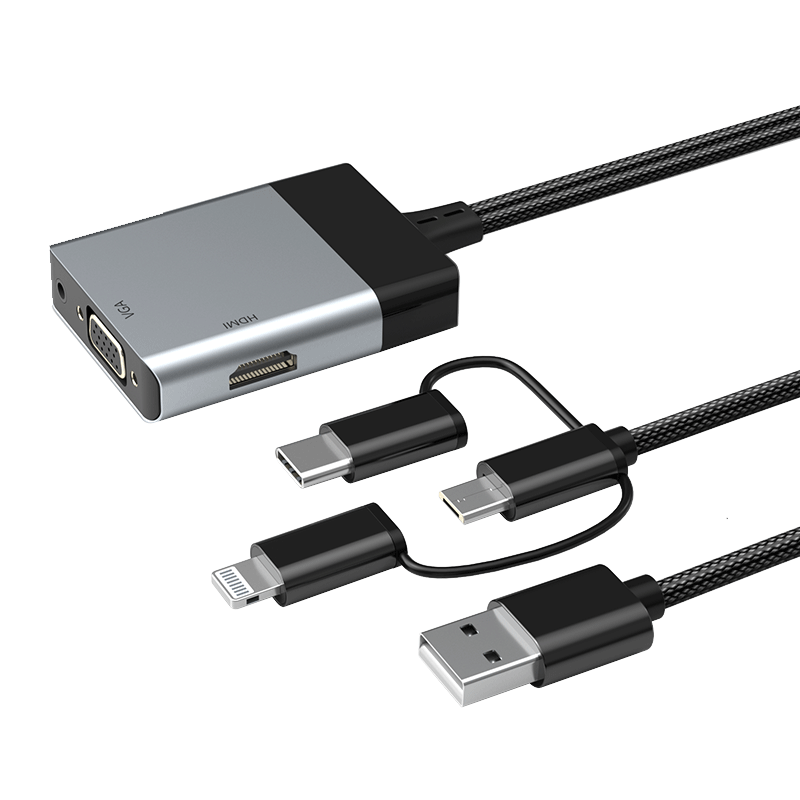 プロジェクター、HDMIケーブル HDMI・USB Type-C端子付き高輝度