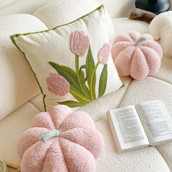 ins Tulip Throw Pillow Nordic Style ins Cute Cushion for Living Room Sofa Bed Headrest Waist Pillow Pillowcase