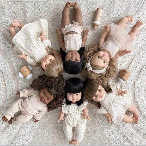 
French minikane doll simulation soothing doll limbs movable doll play with toy doll dress