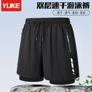 
Swimming trunks for men in hot springs 2026 new anti-embarrassment boys' large size quick-drying boxer swimsuit professional full set of equipment