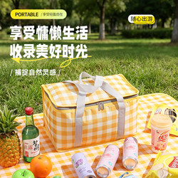 Picnic Bag, Outdoor Picnic, Picnic Insulated Tote Bag, Portable Large-Capacity Camping Storage Bag, Foldable Picnic Basket
