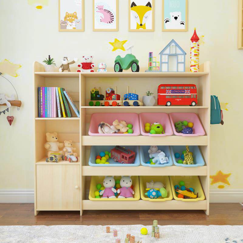 Home with kids Toy Storage Rack - Multi-Layer Bookshelf
