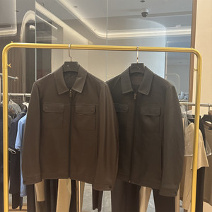 
Store list! High-end light luxury! Autumn new solid color soft PU leather lapel business casual leather jacket for men