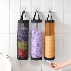 Wall-mounted garbage bag storage artifact
