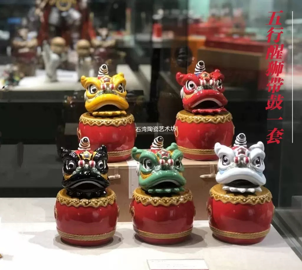 林偉東手工石灣陶瓷仕女擺件新中式門廳裝飾人物工藝品