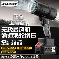 Oudelai Lithium Battery Blower, Industrial-Grade Firewood Stove Dedicated Turbo Handheld High-Power Powerful Blower