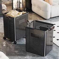 Dirty Clothes Basket, Foldable, for Home Bathroom, High Aesthetic Value, Large Capacity, Laundry Basket, Dirty Clothes Basket, Cart Storage