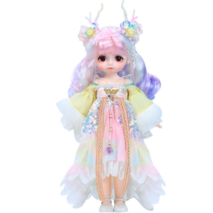 
Depix doll Ice and Snow Queen 28cm Little Dragon Carp Gift Box Set 2 Sets of Clothes Birthday Gift BJD Doll
