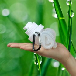 Mini Silicone Water Cup for Women, Fitness Foldable Cup, High Temperature Resistant Travel Kettle, Lightweight White Simple Portable Cup