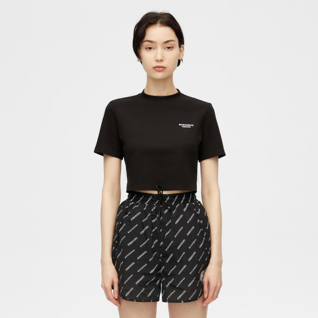 
Bosideng Olexia women's letter printed short-sleeved T-shirt simple and fashionable classic slim