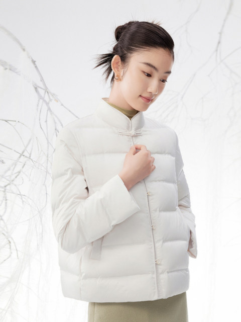 Bosideng Autumn Women's Short Modern New Chinese Style Elegant Fashion Stand Collar Down Jacket