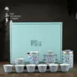 Bộ ấm trà tráng men cao cấp cho gia đình Lon trà gốm sứ màu pastel cao cấp Tử Cấm Thành, nắp, bát và tách trà nguyên bộ có vết nứt bộ bình trà gốm sứ bộ trà gốm sứ 