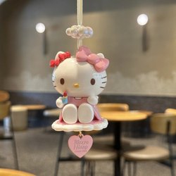 Authentic Hello Kitty Pendant, Kt Cat Car Hanging Ornament, High-End Gift Decoration, Creative Gift for Girls, Car Accessory