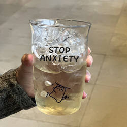 High Borosilicate Glass Water Cup, High Temperature Resistant Coffee Cup, Milk Cup for Home Use, Trendy Drinking Glass, Ins-Style Glass Cup for Summer