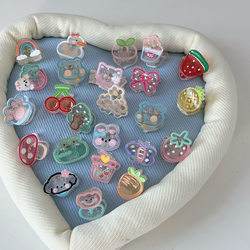 Fun Cartoon Painted Crystal Small Hair Clip Mini Hairpin Cute Animal Bangs Clip Hair Accessory