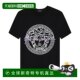 Hong Kong Direct Mail Versace Verser/Women's Black Merdustus pattern round neck fashion versatile short -sleeved T -shirt
