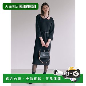 
Korean direct mail LOEUVRE taxi luggage related accessories V-Strap Neck Long Dress SW3W