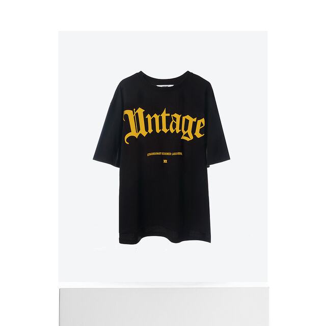Korean direct mail UNTAGE Logo Oversized T-shirt [Black (UNISEX)]_UTT-ST78 Loose
