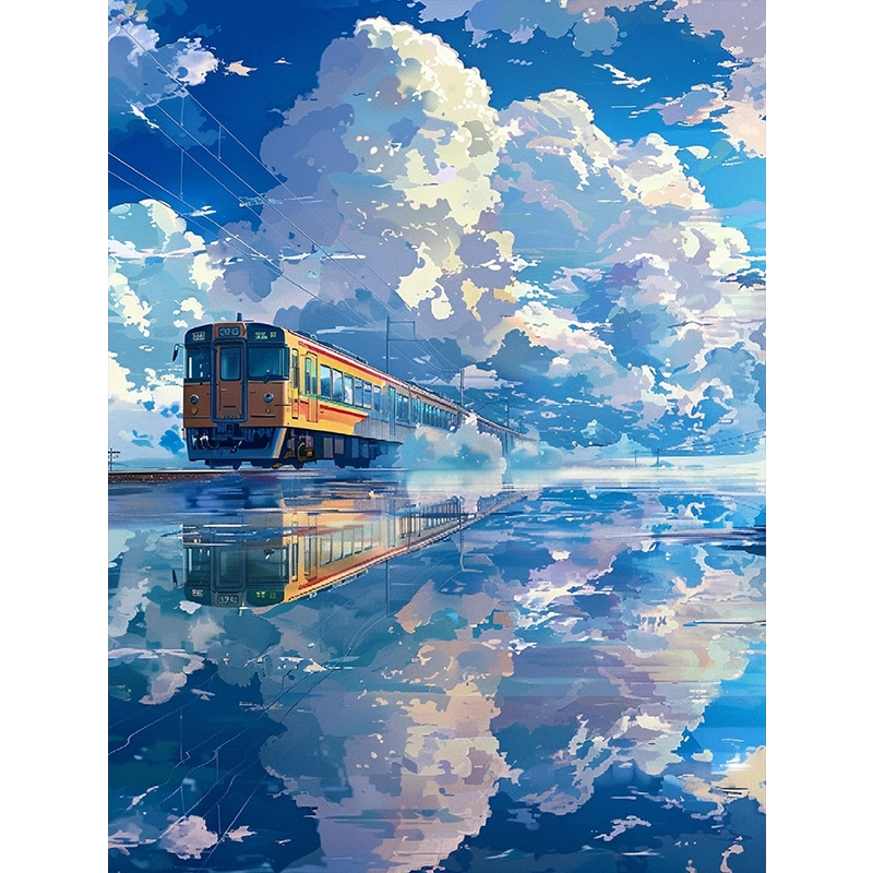 满园春色diy数字油画2025新款手工填色治愈系填充解压油彩丙烯画