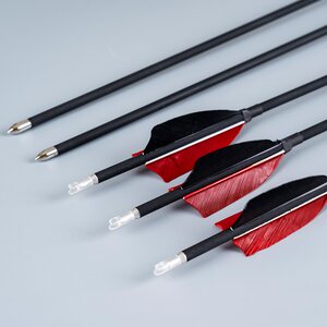 
Real feather mixed carbon arrow 6mm arrow shaft competitive arrow recurve bow traditional bow