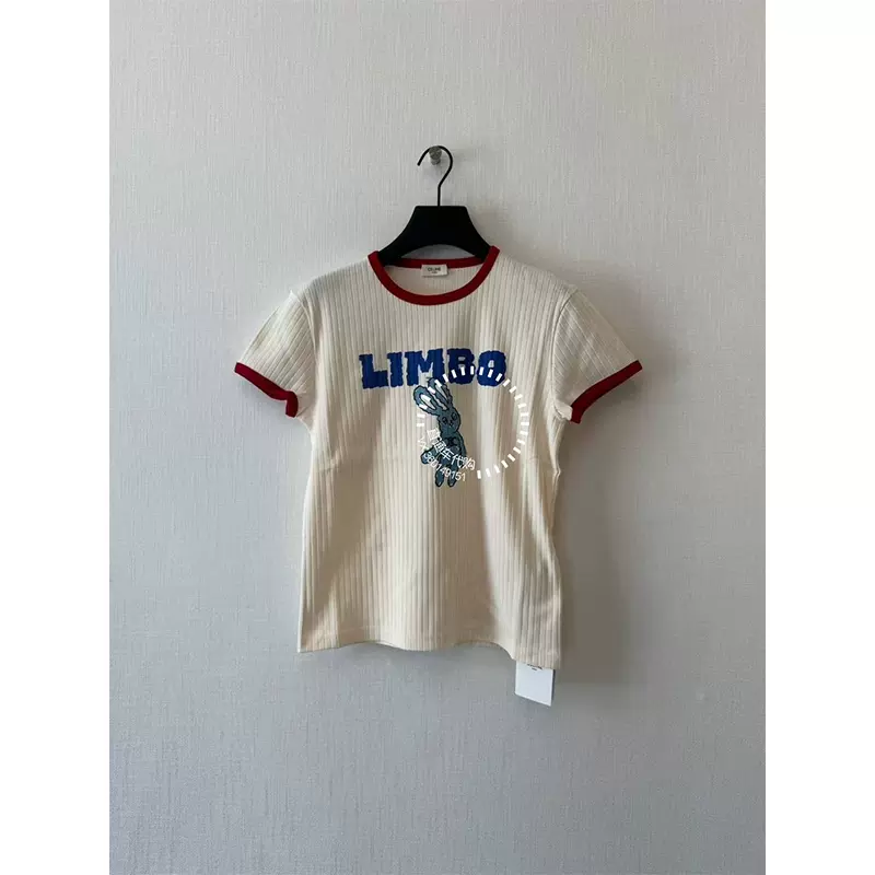 欧洲正品代购Celine/赛琳25早秋新款奶油白Limbo短袖T恤