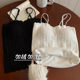 French chic warm -up and velvet strap vest female internal use of winter bottoming shirts wearing sleeveless short tops