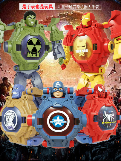 ロボット変身ウォッチ - アイアンマン スパイダーマン 子供用