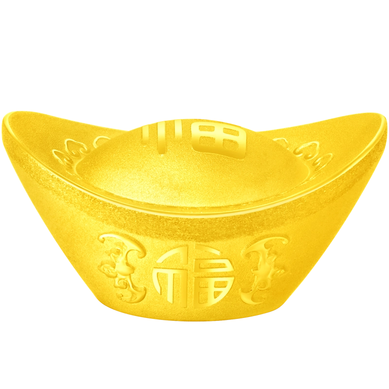 周大福足金黄金投资金元宝足金999.9吉祥福字金条EOI3计价收藏礼物