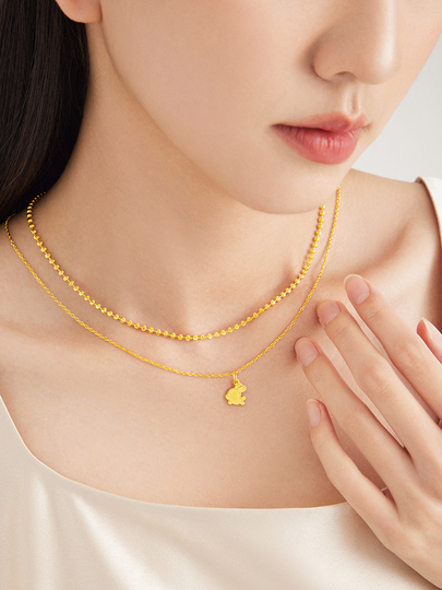 Chow Tai Fook 24K Gold Necklace - Twisted Chain Design Eof26