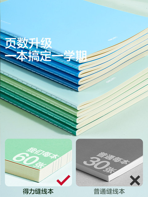 Jr. High Notebook Deli Junior High School Student Sub -Division Notebook Seven Division A ...